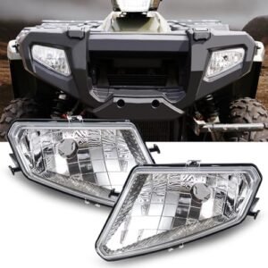 Caltric Left Headlight with Bulb – Compatible with Polaris